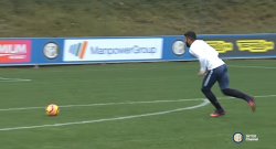 Sfida Gabigol - Eder con tiri dal limite dell'area in allenamento [VIDEO]