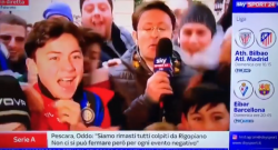 Palermo - Inter, incredibile quello che succede su Sky Sport: i tifosi nerazzurri assalgono il giornalista [VIDEO]