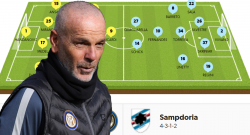 Inter-Sampdoria, le formazioni ufficiali: Pioli cambia il centrocampo