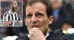 Incredibile a Torino. Higuain caccia Allegri dallo spogliatoio: «E’ colpa tua»